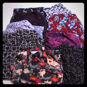 9 used lularoe leggings (TC)